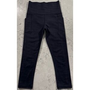 Athleta Salutation II Capri Leggings Womens XS Navy Space Dye 566839